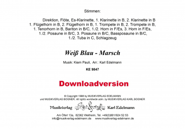 Weiß Blau - Marsch - Download